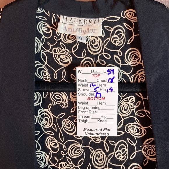 Laundry by Ann Taylor. Black and cream 20’s style long dress. 36”‎ chest. 123 - Picture 3 of 5